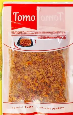 Tomo အာဗြဲခြောက်ကြော်အစပ် ဘူး