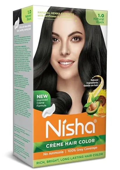 Nisa Hair Cream Color Black