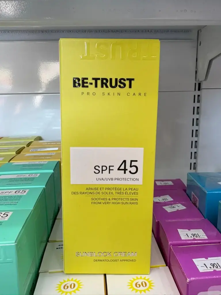 BE TRUST SUNBLOCK CREAM SPF 45