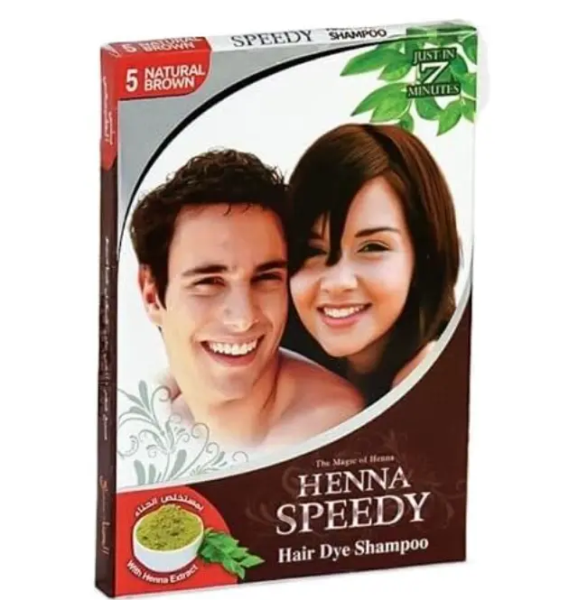 Henna Speedy Hair Dye Shampoo Nutural Brown