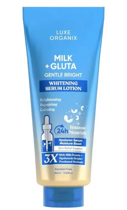 Luxe Organix Milk Gluta Gentle bright Whitening Serum Lotion 350ml