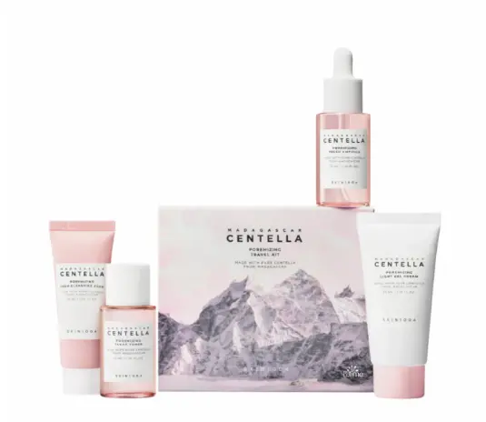 Madagascar Centella Poremizing Travel Kit Skin1004  pink