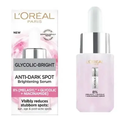 Loreal Glycolic Bright Anti Dark Spot Brightening Serum 15ml