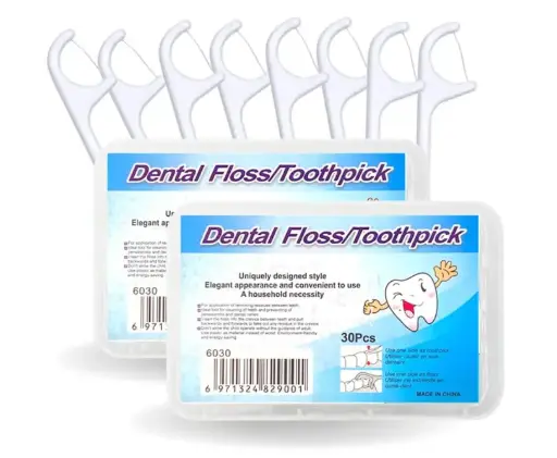 [WH02886] Dental Floss Toothpick 30pcs