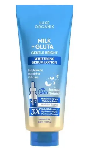[WH02984] Luxe Organix Milk Gluta Gentle bright Whitening Serum Lotion 350ml