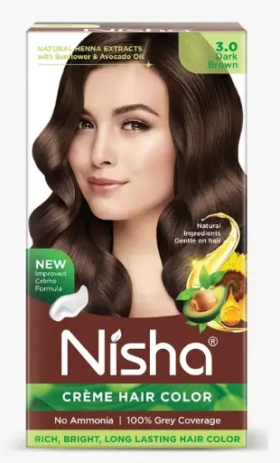 [WH03124] Nisha Dark Brown Creme Hair Color 