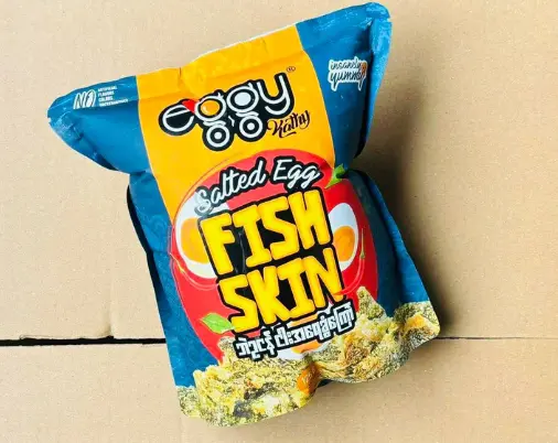 [WH03165] Fish Skin ဘဲဥငန်ငါးအရေခွံကြော်  (125)g